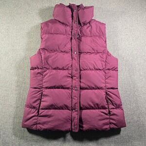 J. Crew Quilted Down Puffer Vest Plum Purple Lightweight Women‎ Size Small